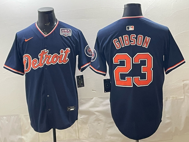 Men Detroit Tigers #23 Gibson blue Nike 2026 MLB Jersey 0409005